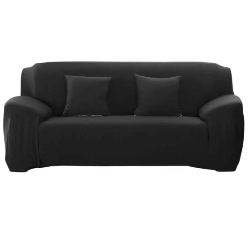 Black 3 Person Sofa Cover Washable 190-230cm